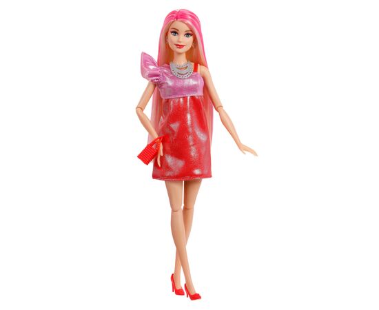 Лялька Barbie Party unboxed у рожево-червоних тонах (JFY68), зображення 2 Лялька Barbie Party unboxed у рожево-червоних тонах (JFY68), зображення 2