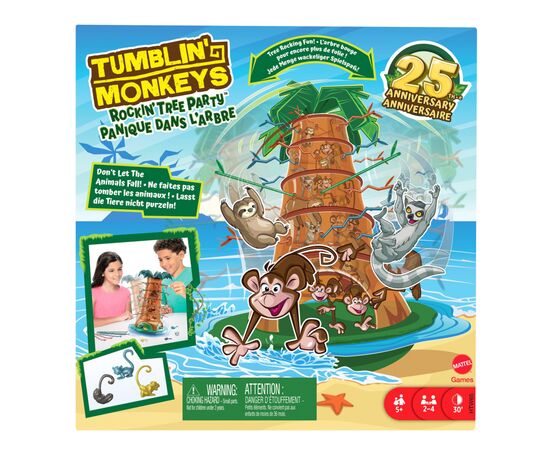 Настольная игра Mattel Games Обезьянки-акробатки на дереве (HTW65)