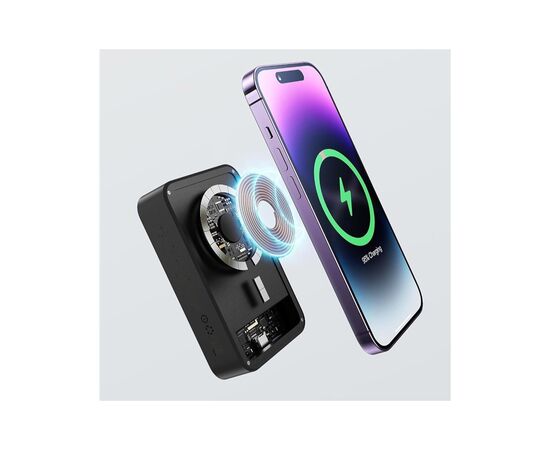 Батарея универсальная Baseus Magnetic Mini Wireless 20000mAh 20W, Black (PPCX150001), изображение 10 Батарея универсальная Baseus Magnetic Mini Wireless 20000mAh 20W, Black (PPCX150001), изображение 10