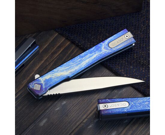 Нож Ocaso Solstice, Anodized titanium, Satin (10DBS), изображение 6 Нож Ocaso Solstice, Anodized titanium, Satin (10DBS), изображение 6