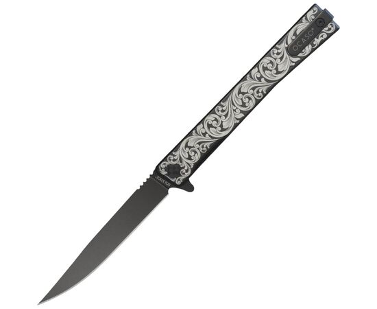 Нож Ocaso Solstice, Engraved titanium Scroll Pattern, Black (10ESB) Нож Ocaso Solstice, Engraved titanium Scroll Pattern, Black (10ESB)