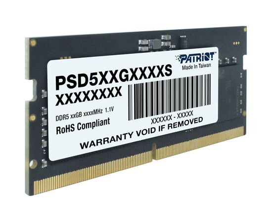 Модуль памяти для ноутбука SoDIMM DDR5 32GB 5600 MHz Signature Line Patriot (PSD532G56002S), изображение 2 Модуль памяти для ноутбука SoDIMM DDR5 32GB 5600 MHz Signature Line Patriot (PSD532G56002S), изображение 2