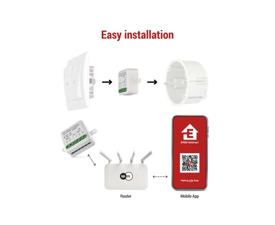 Модуль управления умным домом EMOS Smart Garage Door Control Module H5111 WiFi (H5111), изображение 9 Модуль управления умным домом EMOS Smart Garage Door Control Module H5111 WiFi (H5111), изображение 9