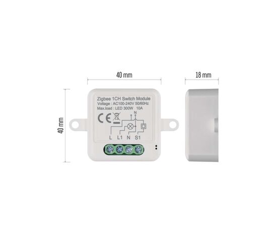 Модуль управления умным домом EMOS H5101 ZigBee 3.0 1-Channel (H5101), изображение 7 Модуль управления умным домом EMOS H5101 ZigBee 3.0 1-Channel (H5101), изображение 7