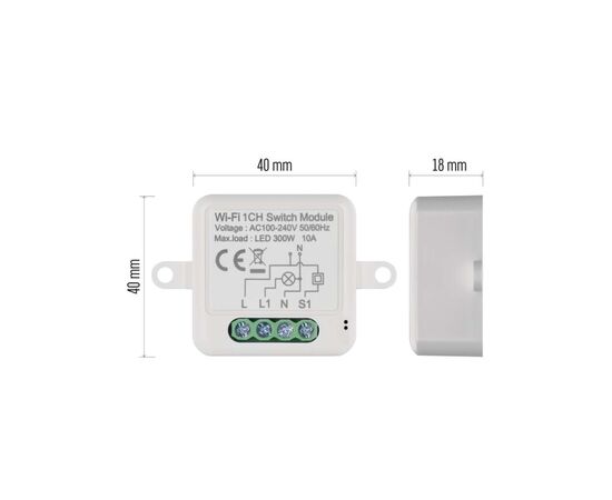 Модуль управления умным домом EMOS H5105 WiFi 1-Channel (H5105), изображение 7 Модуль управления умным домом EMOS H5105 WiFi 1-Channel (H5105), изображение 7