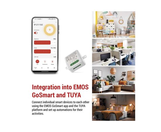 Модуль управления умным домом EMOS H5107 ZigBee 3.0 1-Channel Dimmer (H5107), изображение 10 Модуль управления умным домом EMOS H5107 ZigBee 3.0 1-Channel Dimmer (H5107), изображение 10