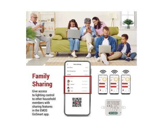 Модуль управления умным домом EMOS H5107 ZigBee 3.0 1-Channel Dimmer (H5107), изображение 11 Модуль управления умным домом EMOS H5107 ZigBee 3.0 1-Channel Dimmer (H5107), изображение 11