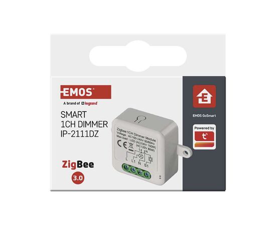 Модуль управления умным домом EMOS H5107 ZigBee 3.0 1-Channel Dimmer (H5107), изображение 8 Модуль управления умным домом EMOS H5107 ZigBee 3.0 1-Channel Dimmer (H5107), изображение 8