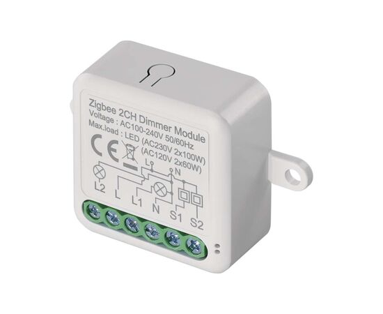 Модуль управления умным домом EMOS H5108 ZigBee 3.0 2-Channel Dimmer (H5108), изображение 5 Модуль управления умным домом EMOS H5108 ZigBee 3.0 2-Channel Dimmer (H5108), изображение 5