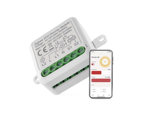Модуль управления умным домом EMOS H5108 ZigBee 3.0 2-Channel Dimmer (H5108) Модуль управления умным домом EMOS H5108 ZigBee 3.0 2-Channel Dimmer (H5108)