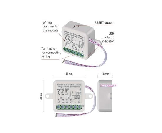 Модуль управления умным домом EMOS H5110 Smart Motor Control ZigBee 3.0 Dual-Channel (H5110), изображение 7 Модуль управления умным домом EMOS H5110 Smart Motor Control ZigBee 3.0 Dual-Channel (H5110), изображение 7