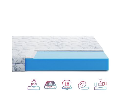 Матрас Highfoam Largo Opti Slim New, ортопедический двухсторонний 180 x 200 см (4820001346916), изображение 2 Матрас Highfoam Largo Opti Slim New, ортопедический двухсторонний 180 x 200 см (4820001346916), изображение 2