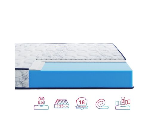 Матрас Highfoam Largo Slim New, ортопедический двухсторонний 90 x 190 см (4820001347531), изображение 2 Матрас Highfoam Largo Slim New, ортопедический двухсторонний 90 x 190 см (4820001347531), изображение 2