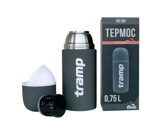 Термос Tramp Soft Touch 0.75 л Grey (UTRC-108-grey), изображение 4 Термос Tramp Soft Touch 0.75 л Grey (UTRC-108-grey), изображение 4