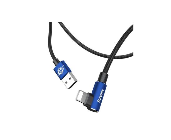 Дата кабель USB 2.0 AM to Lightning 1.0m 2A MVP Elbow Blue Baseus (CALMVP-03), зображення 2 Дата кабель USB 2.0 AM to Lightning 1.0m 2A MVP Elbow Blue Baseus (CALMVP-03), зображення 2
