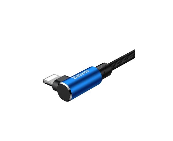 Дата кабель USB 2.0 AM to Lightning 1.0m 2A MVP Elbow Blue Baseus (CALMVP-03), зображення 4 Дата кабель USB 2.0 AM to Lightning 1.0m 2A MVP Elbow Blue Baseus (CALMVP-03), зображення 4