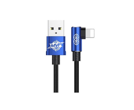 Дата кабель USB 2.0 AM to Lightning 1.0m 2A MVP Elbow Blue Baseus (CALMVP-03)