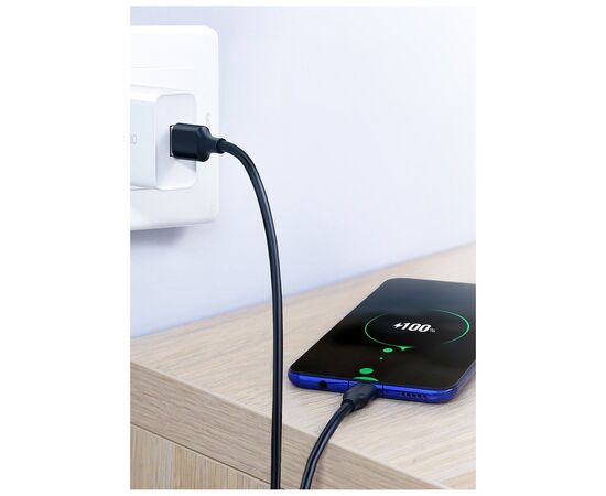 Дата кабель USB 2.0 AM to USB-C 0.5m 3.0A (18W) Nickel Plating US287 Black Ugreen (60115), изображение 3 Дата кабель USB 2.0 AM to USB-C 0.5m 3.0A (18W) Nickel Plating US287 Black Ugreen (60115), изображение 3