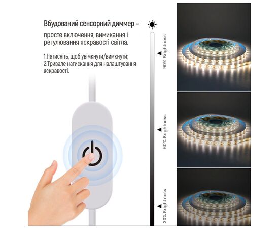 Светодиодная лента ColorWay LED  3м з живленням від USB (CW-LD03), изображение 4 Светодиодная лента ColorWay LED  3м з живленням від USB (CW-LD03), изображение 4