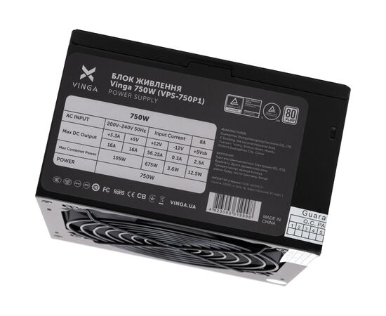 Блок питания Vinga 750W (VPS-750P1), изображение 8 Блок питания Vinga 750W (VPS-750P1), изображение 8