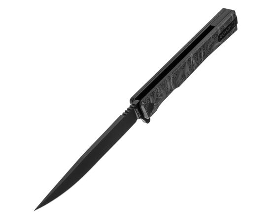Нож Ocaso Solstice, Engraved titanium Topo Pattern, Black (10ETB), изображение 4 Нож Ocaso Solstice, Engraved titanium Topo Pattern, Black (10ETB), изображение 4