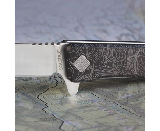 Нож Ocaso Solstice, Engraved titanium, Topo Pattern, Satin (10ETS), изображение 4 Нож Ocaso Solstice, Engraved titanium, Topo Pattern, Satin (10ETS), изображение 4