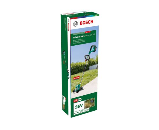Триммер садовый Bosch AdvancedGrassCut 36 36V, 30см, 1x2Ah, ЗУ AL3620CV 4.1кг, (0.600.878.N03), изображение 4 Триммер садовый Bosch AdvancedGrassCut 36 36V, 30см, 1x2Ah, ЗУ AL3620CV 4.1кг, (0.600.878.N03), изображение 4