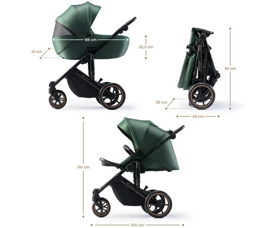 Коляска Kinderkraft 2 в 1 Prime 2 Dark Green (KSPRIM02GRE2000) (5902533922918), изображение 5 Коляска Kinderkraft 2 в 1 Prime 2 Dark Green (KSPRIM02GRE2000) (5902533922918), изображение 5