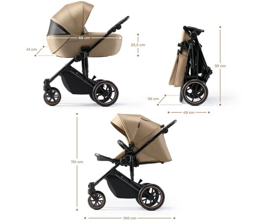 Коляска Kinderkraft 2 в 1 Prime 2 Sandrose Beige (KSPRIM02BEG2000 (5902533922871), изображение 5 Коляска Kinderkraft 2 в 1 Prime 2 Sandrose Beige (KSPRIM02BEG2000 (5902533922871), изображение 5