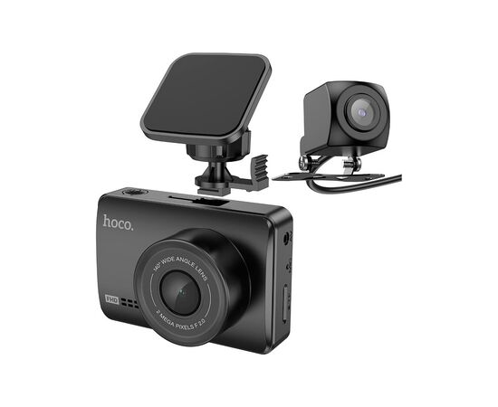 Видеорегистратор HOCO DV3 Driving recorder with display dual-channel Black (6942007608183), изображение 2 Видеорегистратор HOCO DV3 Driving recorder with display dual-channel Black (6942007608183), изображение 2