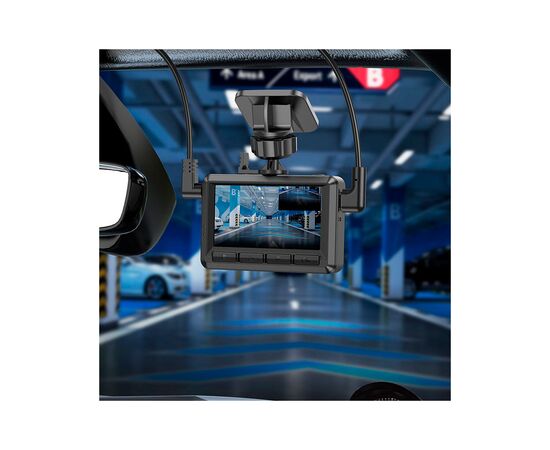 Видеорегистратор HOCO DV3 Driving recorder with display dual-channel Black (6942007608183), изображение 8 Видеорегистратор HOCO DV3 Driving recorder with display dual-channel Black (6942007608183), изображение 8