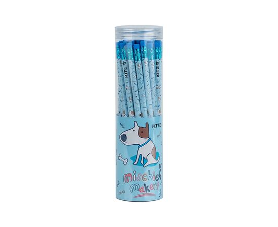 Карандаш графитный Kite Dog круглый, с резинкой, НВ (K24-056-1), изображение 2 Карандаш графитный Kite Dog круглый, с резинкой, НВ (K24-056-1), изображение 2