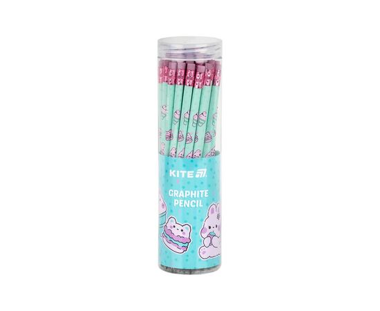 Карандаш графитный Kite Feel Good трехгранный, с резинкой, НВ (K25-046-2), изображение 2 Карандаш графитный Kite Feel Good трехгранный, с резинкой, НВ (K25-046-2), изображение 2