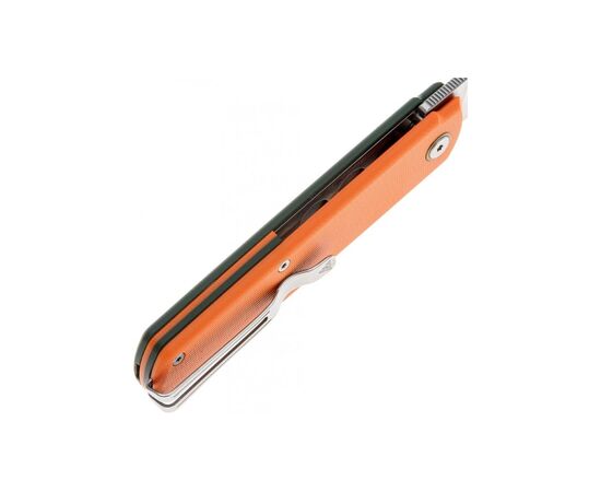 Нож SRM Qrick, Sandvik14C28N, G10, помаранчево-зелений (408L-GX), изображение 3 Нож SRM Qrick, Sandvik14C28N, G10, помаранчево-зелений (408L-GX), изображение 3