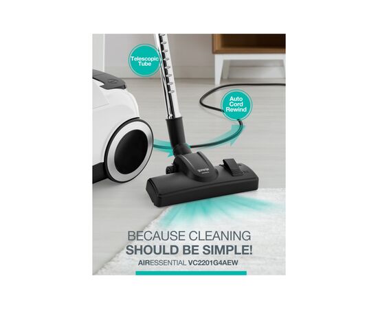 Пилосос Gorenje VC 2201 G4AEW (VC2201G4AEW), зображення 3 Пилосос Gorenje VC 2201 G4AEW (VC2201G4AEW), зображення 3