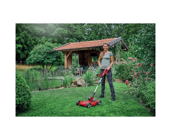 Триммер садовый Einhell GE-CT 18/28 Li TC-Solo 18V, 8500об/мин, 28см, леска и тележка, 2.15кг (без АКБ и ЗУ) (3411212), изображение 12