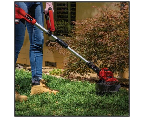 Триммер садовый Einhell GE-CT 18/28 Li TC-Solo 18V, 8500об/мин, 28см, леска и тележка, 2.15кг (без АКБ и ЗУ) (3411212), изображение 6