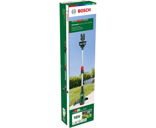 Триммер садовый Bosch UniversalGrassCut 18V-26-500 1х2.5Ah, 26см, ЗУ AL 18V-20 3.5кг (0.600.8C1.F00), изображение 6 Триммер садовый Bosch UniversalGrassCut 18V-26-500 1х2.5Ah, 26см, ЗУ AL 18V-20 3.5кг (0.600.8C1.F00), изображение 6