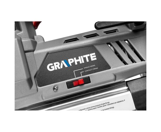 Цвяхозабивач Graphite Energy+ 18V, цвяхи до 50мм, скоби до 40мм, 2.64кг (без АКБ та ЗП) (58G081), зображення 6 Цвяхозабивач Graphite Energy+ 18V, цвяхи до 50мм, скоби до 40мм, 2.64кг (без АКБ та ЗП) (58G081), зображення 6
