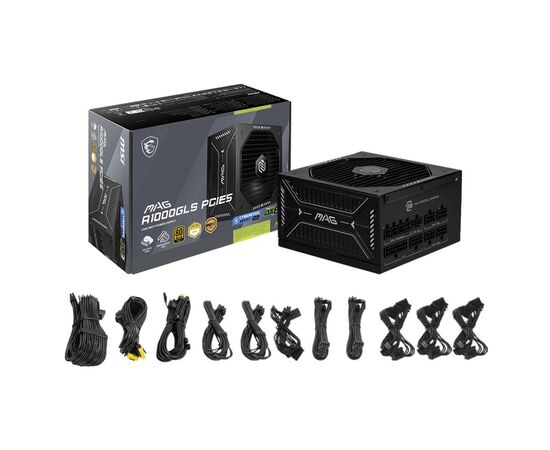Блок питания MSI 1000W MAG A1000GLS PCIE5 (MAG A1000GLS PCIE5), изображение 4 Блок питания MSI 1000W MAG A1000GLS PCIE5 (MAG A1000GLS PCIE5), изображение 4