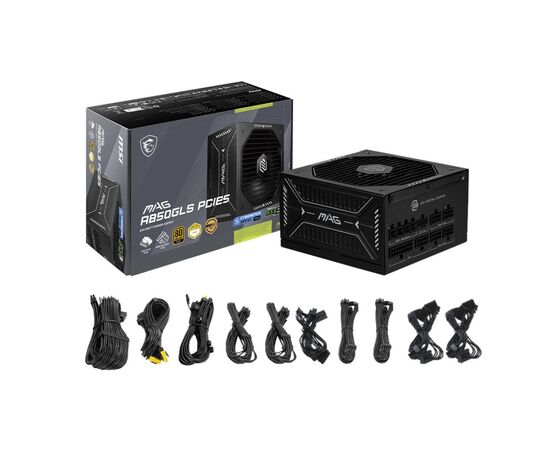 Блок питания MSI 850W MAG A850GLS PCIE5 (MAG A850GLS PCIE5), изображение 3 Блок питания MSI 850W MAG A850GLS PCIE5 (MAG A850GLS PCIE5), изображение 3