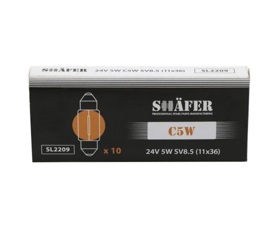 Автолампа SHAFER 24V5WC5WSV8.5 (SL2209), изображение 2 Автолампа SHAFER 24V5WC5WSV8.5 (SL2209), изображение 2