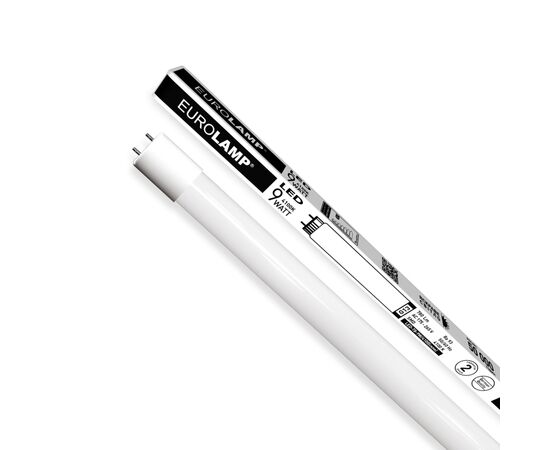 Лампочка Eurolamp Линейная светодиодная лампа EUROLAMP стекло 9W G13 (T8) 4000K 220V (LED-T8-9W/4000(скло)), изображение 2 Лампочка Eurolamp Линейная светодиодная лампа EUROLAMP стекло 9W G13 (T8) 4000K 220V (LED-T8-9W/4000(скло)), изображение 2