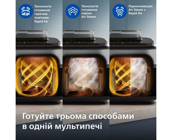Мультипечь Philips Dual Basket Airfryer 5000 Series (NA555/00), изображение 4 Мультипечь Philips Dual Basket Airfryer 5000 Series (NA555/00), изображение 4