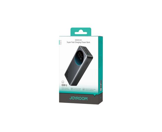 Батарея универсальная JOYROOM 30000mAh 65W PD, QC/3.0, USB-A, 2xUSB-C In/Out, Black (JR-PBF05), изображение 8 Батарея универсальная JOYROOM 30000mAh 65W PD, QC/3.0, USB-A, 2xUSB-C In/Out, Black (JR-PBF05), изображение 8