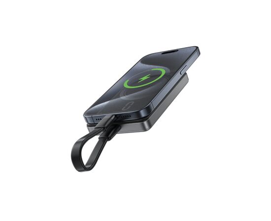 Батарея универсальная Acefast Magnetic Wireless 10000mAh 20W PD, QC/3.0, QI 15W, M12 Black (6974316283393), изображение 4 Батарея универсальная Acefast Magnetic Wireless 10000mAh 20W PD, QC/3.0, QI 15W, M12 Black (6974316283393), изображение 4