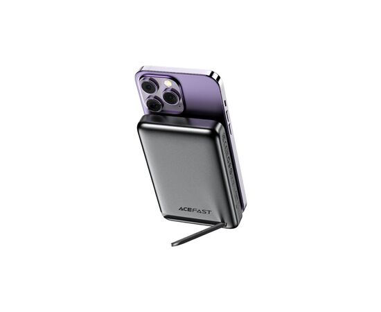 Батарея универсальная Acefast Magnetic Wireless 10000mAh 20W PD, QC/3.0, QI 20W, M6 Black (6974316282600), изображение 4 Батарея универсальная Acefast Magnetic Wireless 10000mAh 20W PD, QC/3.0, QI 20W, M6 Black (6974316282600), изображение 4