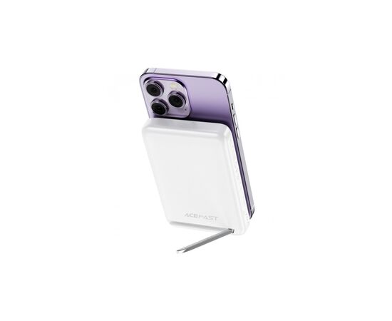 Батарея универсальная Acefast Magnetic Wireless 10000mAh 20W PD, QC/3.0, QI 20W, M6 White (6974316282617), изображение 4 Батарея универсальная Acefast Magnetic Wireless 10000mAh 20W PD, QC/3.0, QI 20W, M6 White (6974316282617), изображение 4