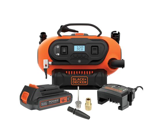 Автомобільний компресор Black&Decker Li-Ion, 18V, (без АКБ та ЗП) (BDCINF18N), зображення 2 Автомобільний компресор Black&Decker Li-Ion, 18V, (без АКБ та ЗП) (BDCINF18N), зображення 2