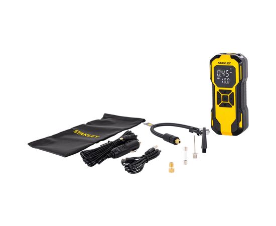 Автомобільний компресор Stanley 2in1, 10 Бар, 14,2 л/хв., powerbank 6000 mAh (SXIF0101), зображення 3 Автомобільний компресор Stanley 2in1, 10 Бар, 14,2 л/хв., powerbank 6000 mAh (SXIF0101), зображення 3